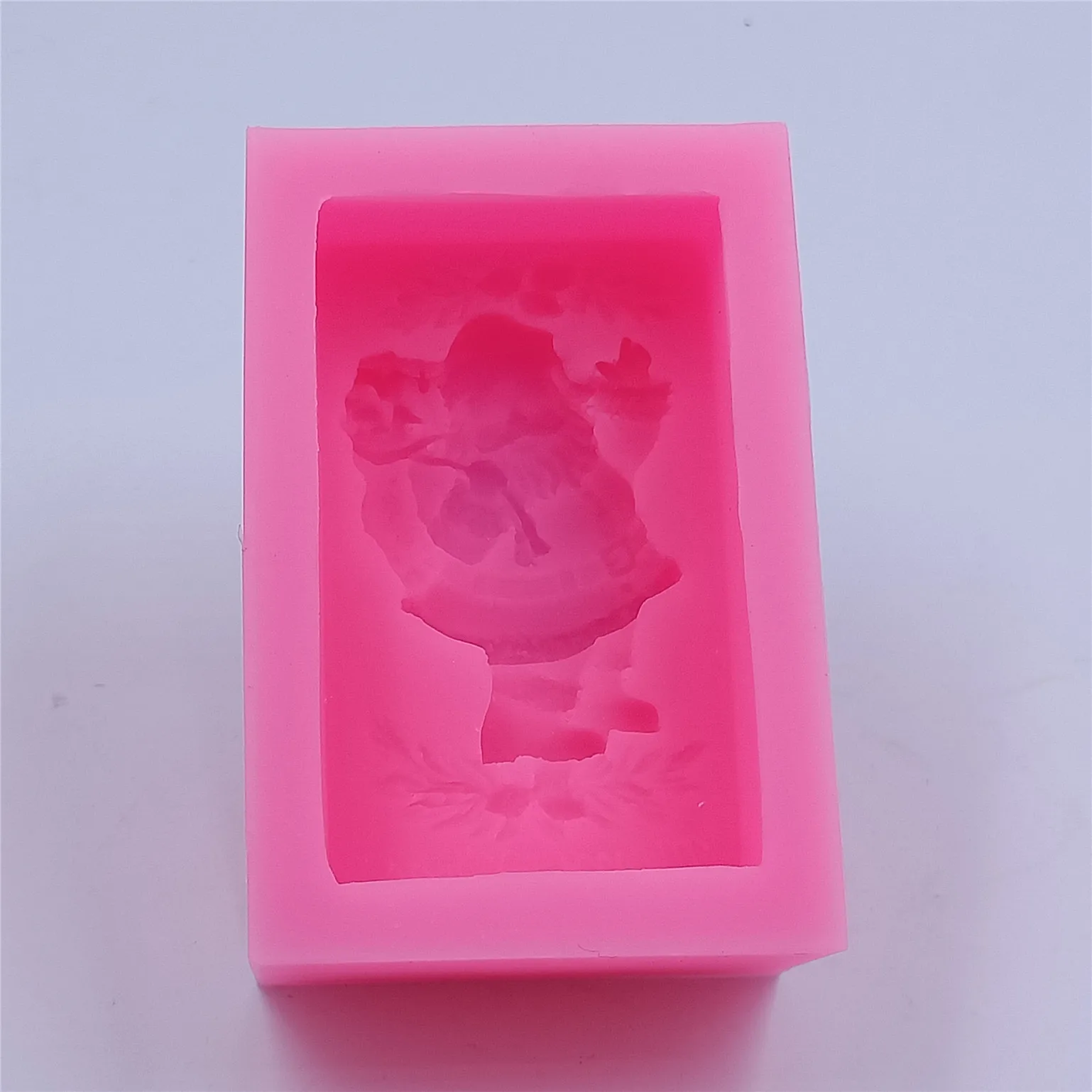 Santa Claus Design Soap Mold Cake Chocolate Molds Wax Resin Craft Gypsum Decorating Christmas Silicone Mold