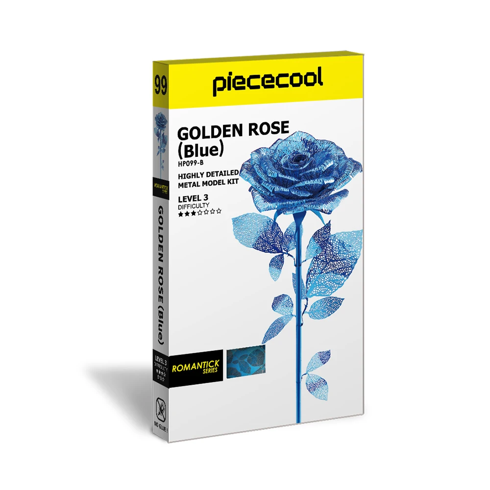 Piececool 3D โลหะจิ๊กซอว์ DIY รุ่นชุดสำหรับแฟนภรรยาโรแมนติก Red Rose หัตถกรรมวันเกิดของขวัญ