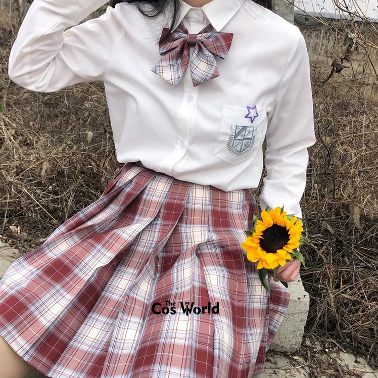 [Jin yu ji] saia plissada de cintura alta de verão para meninas japonesas, uniforme escolar de jk, panos de estudantes