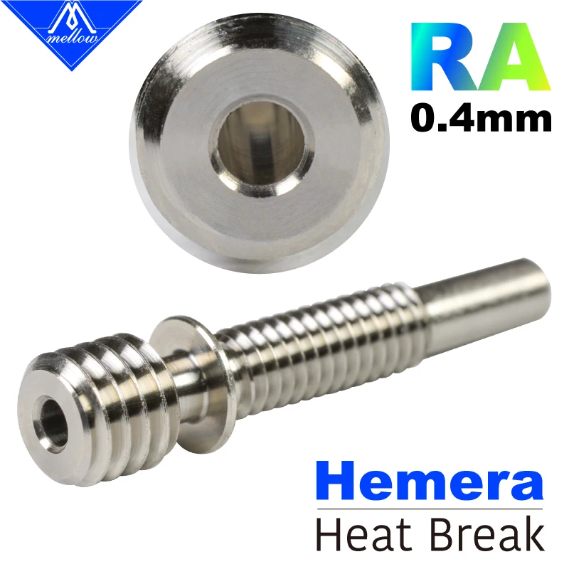 Mellow NF All-Metal Stainless steel / Titanium Alloy Hemera Heatbreak TC4(Grade5)Throat Heat break For 1.75mm Hemera Extruder