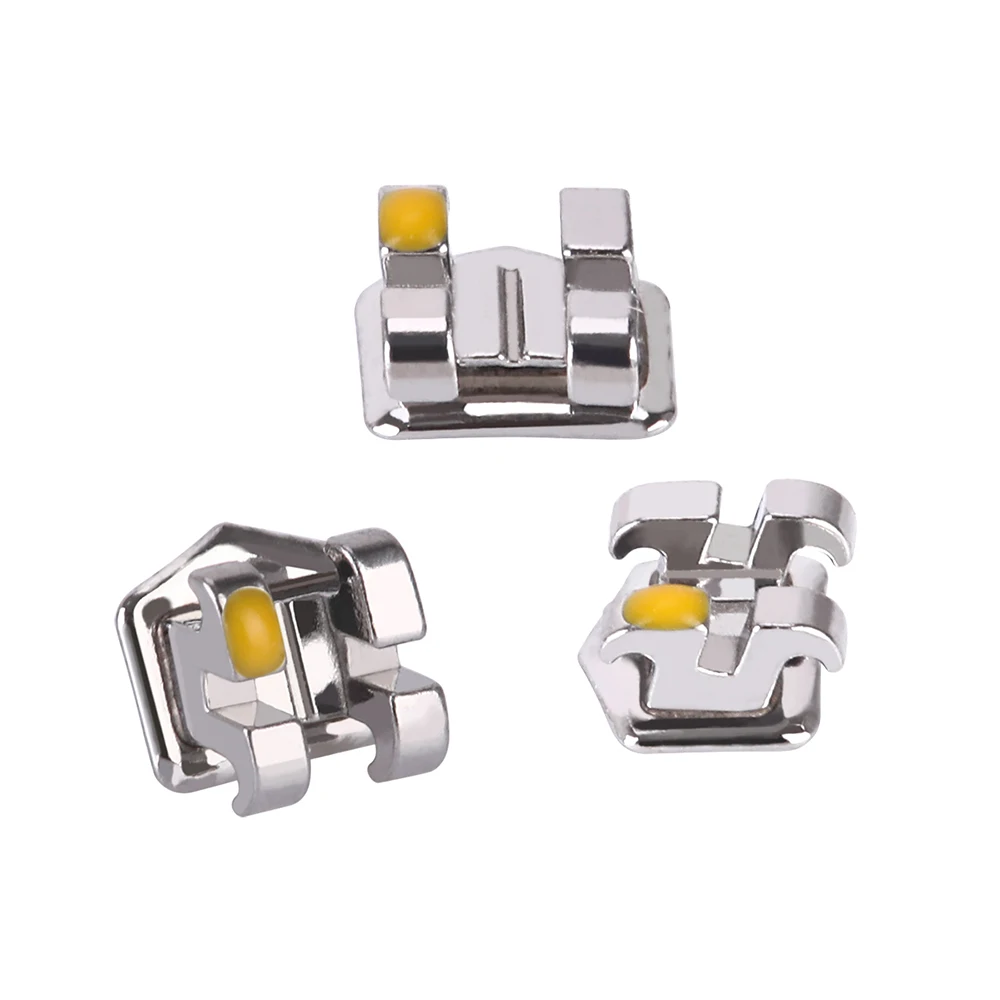 AZDENT 10 paquetes de soportes dentales soporte de ortodoncia Metal Mini ranura estándar Roth MBT 0,022 0,018 ganchos 3-4-5 20 piezas por paquete