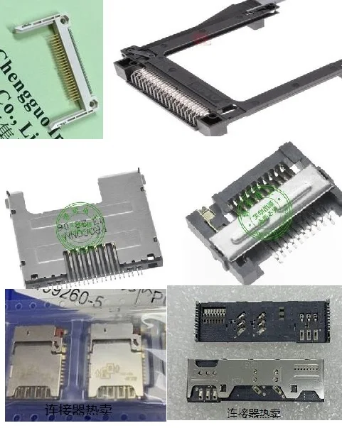 5PCS  PCMCIA  TF SD CF card connector   1734451-1     6705453-1       03-202113H     2199260-5           AXA2S63062C01-M