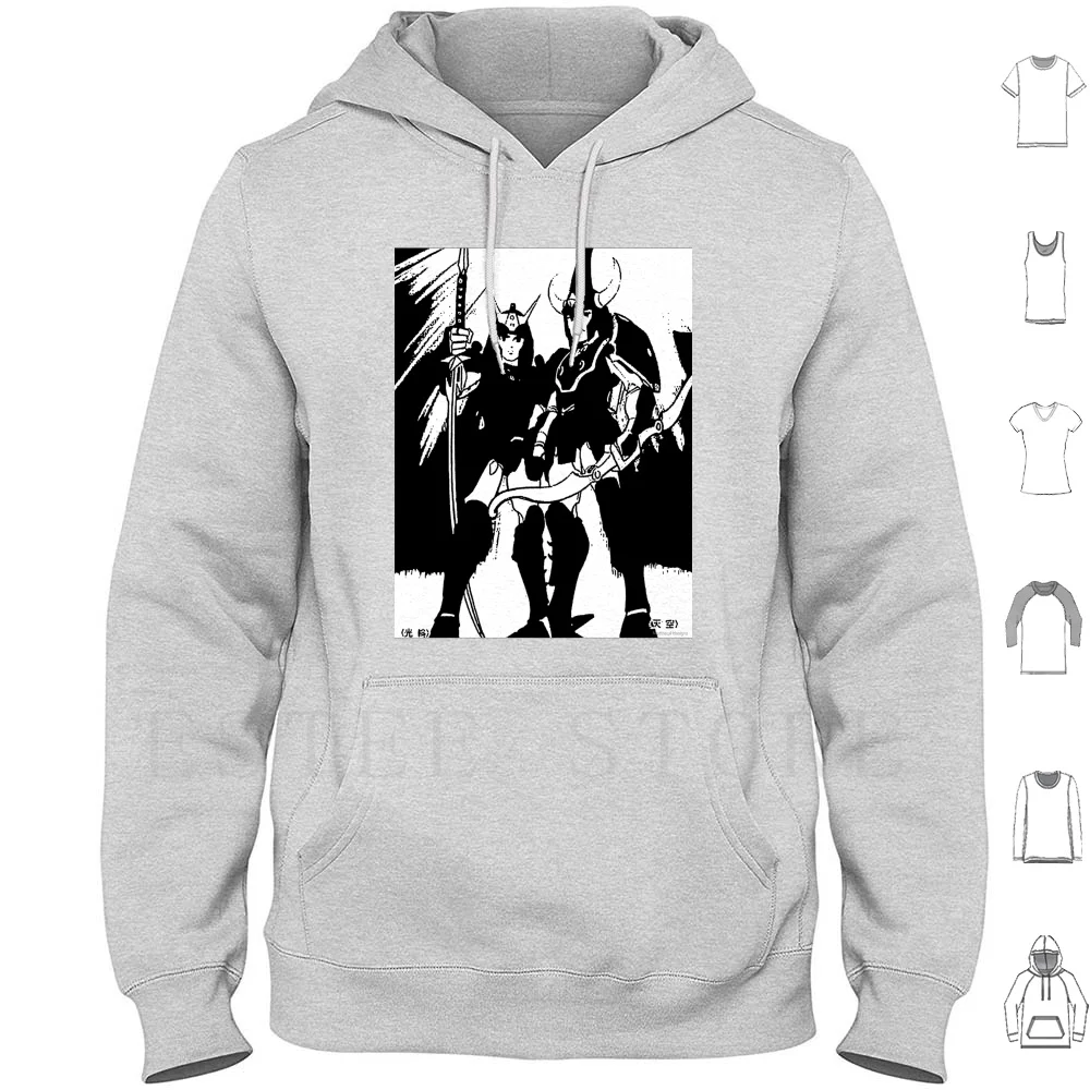 Ronin Hoodie Long Sleeve Ronin Old Anime 80s 90s Cartoons Japan Japanese Legendary Armor Troopers Yoroiden Torūpā Cute Style