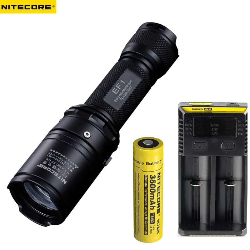 NITECORE EF1 Led Flashlight XM-L2 U3 830LM Explosion-proof  Tactical Flashlight ProTorch Ex D II C T5 Gb By 18650 Battery