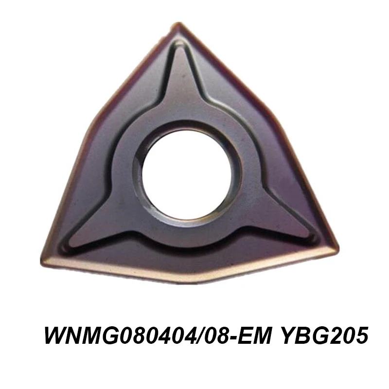 Original WNMG 080404 080408 080412 WNMG080404-EM WNMG080408-EM WNMG080412-EM YBG205 Lathe Cutter CNC Lathe Tool Carbide Insert