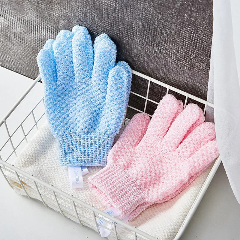 2 PCS Bath Gloves Peeling Exfoliating gloves Mitt Shower Scrub Gloves Massage for body scrub Sponge Wash Skin Moisturizing SPA