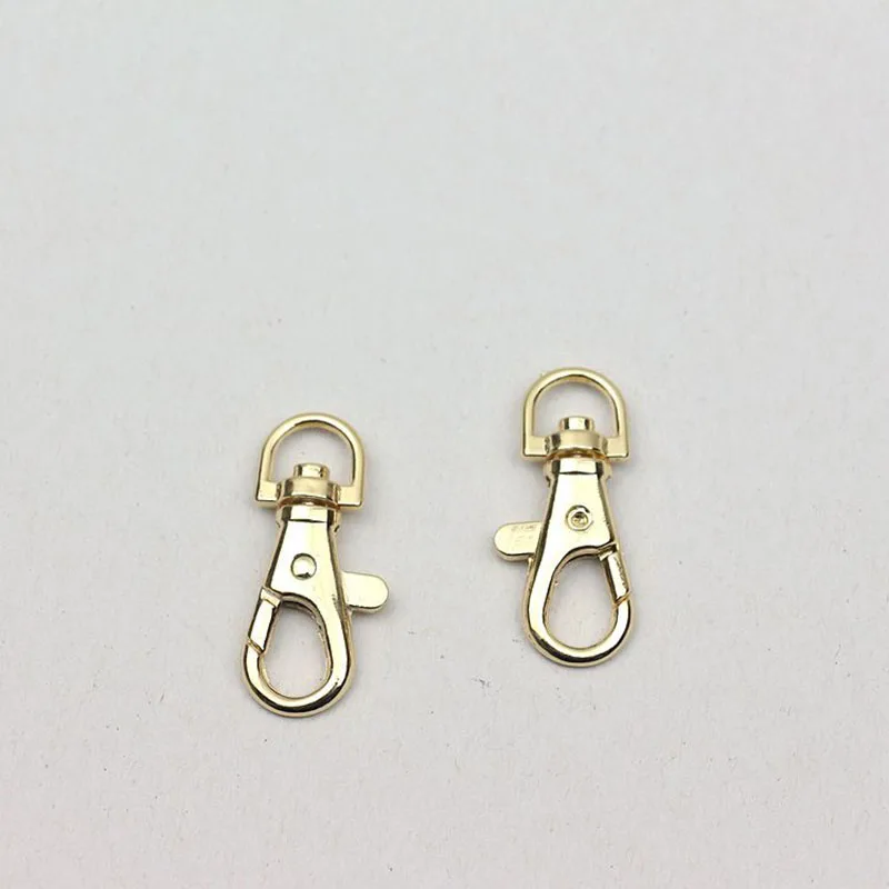 50Pcs 9mm D End Metal Hanger Buckles Lobster Clasp Swivel Trigger Clips Snap Hook for Bags Strap Leather Craft DIY Accessories