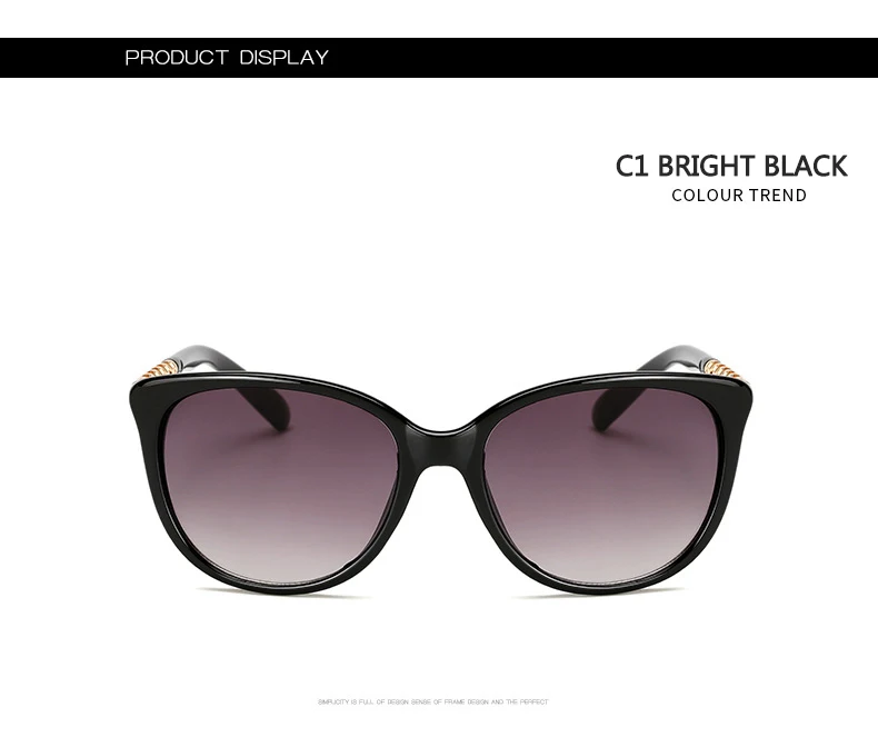 Neue Vintage Marke Design Damen Cat Eye Sonnenbrille Frauen Rahmen Luxus Sonnenbrille Für Weibliche UV400 – Detail 7