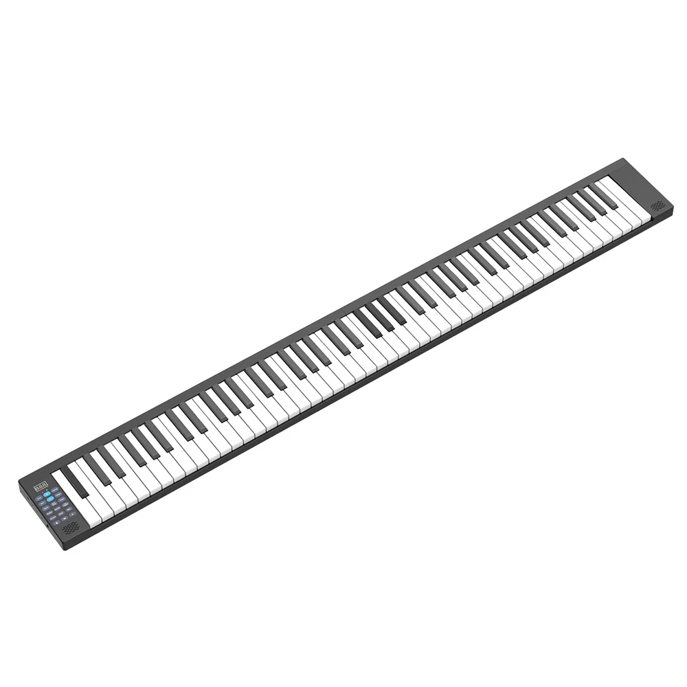 88 Keys Keyboard Piano Portable Digital Piano with LCD Display Built-in Speakers Rechargeable Battery BT Connectivity