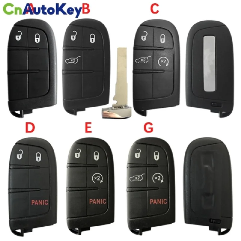 

CS086002 Smart Key Shell For Fiat 500X 500 500L For Jeep Renegade Compass Remote Fob Case With SIP22 Blade