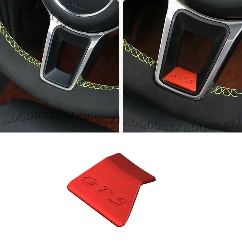 

For Porsche Cayenne 2015-2021 ABS Steering Wheel Moulding Stickers Decoration Cover Trim Car Accessories