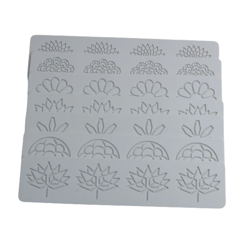 Geometric Pattern or Leaves Design Lace Mat Sugar Craft Silicone Pad Fondant Decorating Cake Moulds Crispy Chips Chocolate Molds