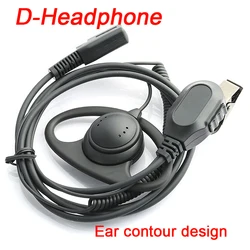 Ptt Mic headphone K head Walkie Talkie Earpiece plug headset for KENWOOD Baofeng BF888s UV5R Wouxun TYT Puxing Two Way Radio