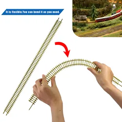 5 Stuks/10 Stuks Ho Schaal 1:87 Spoor Flexibele Rail 46Cm Met Rail Schrijnwerkers Schroeven Hp27ho Model Spoorweg