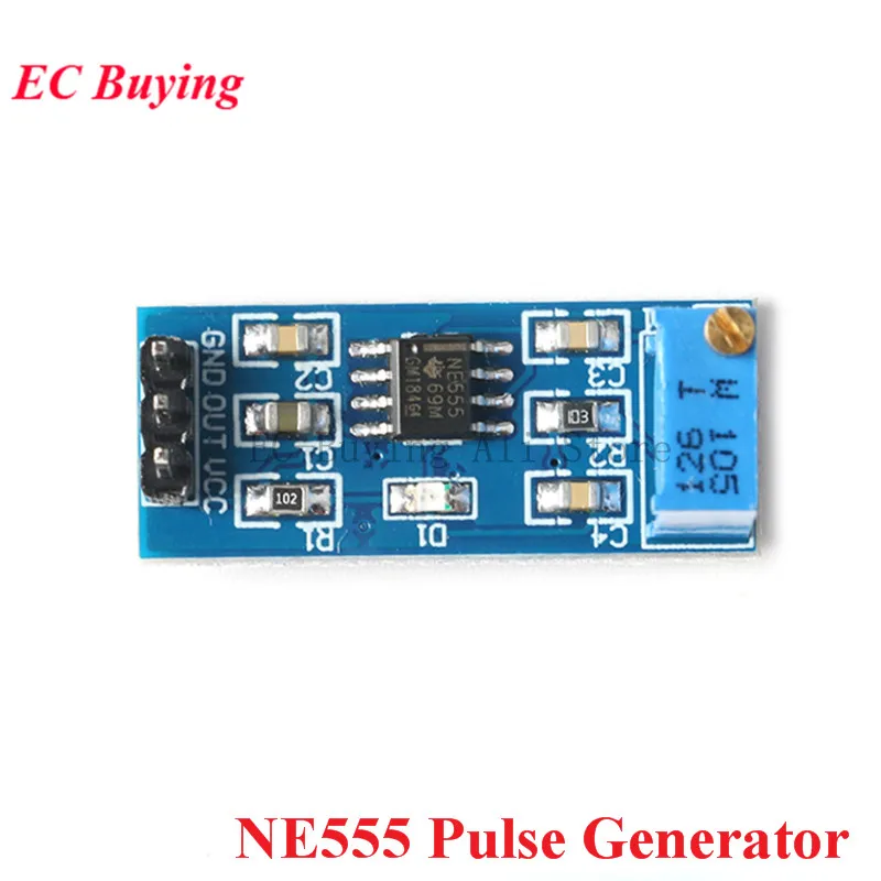 5Pcs/1pc NE555 Pulse Frequency Duty Cycle Adjustable Module Square/Rectangular Wave Signal Generator 5V-12V Stepper Motor Driver