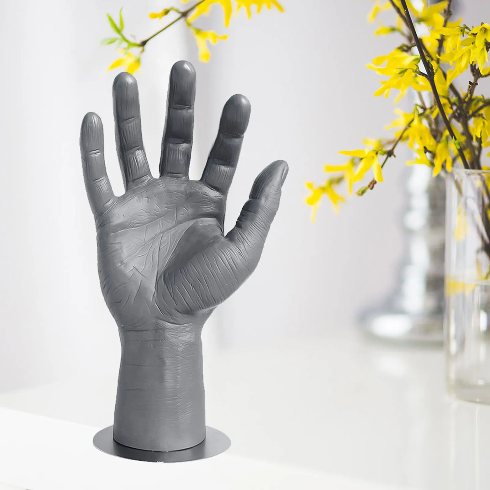 Realistic Male Mannequin Hand Model Displays Stand Holder Showing Bendable Golves Jewelry Flexible Model Hand With Magnet