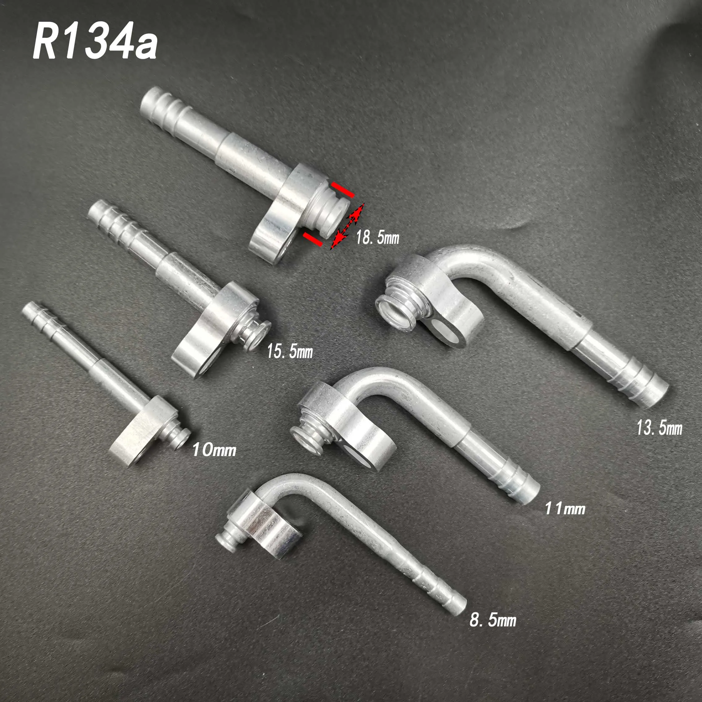 (15PCS)R134 Automotive Air Conditioning Piping Aluminum Joint Kit Condenser Radiator Drying Bottle Active Plate Header Connector