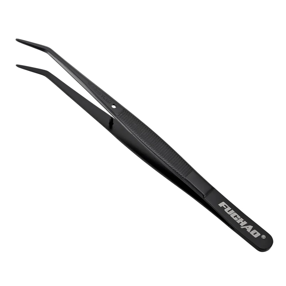 FUCHAO High Quality Black Bend Tweezer Length 148mm Sewing Machine Spare Parts