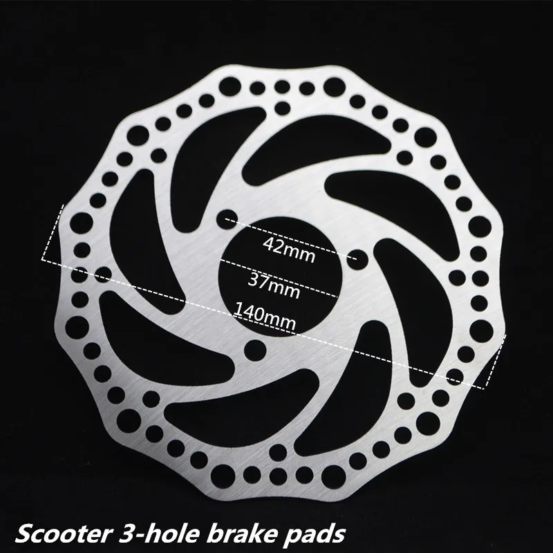 Hot sell 3 holes Disc Brake Piece Rotor 140mm Electric Scooter Disc Brakes Rotor With screw Electric Scooter Accessories