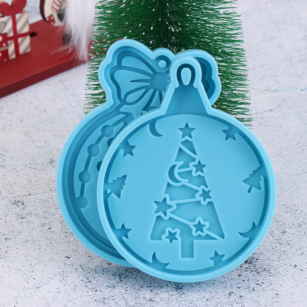 Christmas Ball Silicone Mold DIY Xmas ball Pendant Keychain Resin Crafts Epoxy Rubber Mold Candy Chocolate Jewelry Making Tools