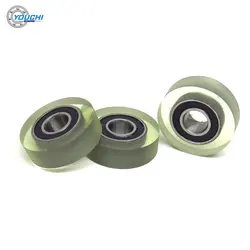 5pcs OD 18 mm PU Coated Roller With 605RS Bearing PU60518-5 ID 5 mm Polyurethane Covered Rubber Currency Counter Wheel