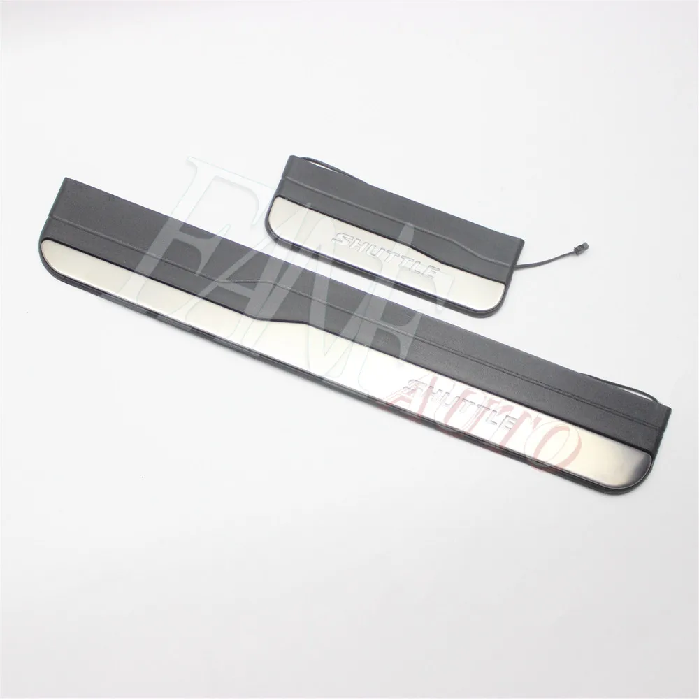 Car Styling Stainless Steel Led Door Sill Scuff Plate Guard Sills Protector Trim For Honda Shuttle 2014-2019