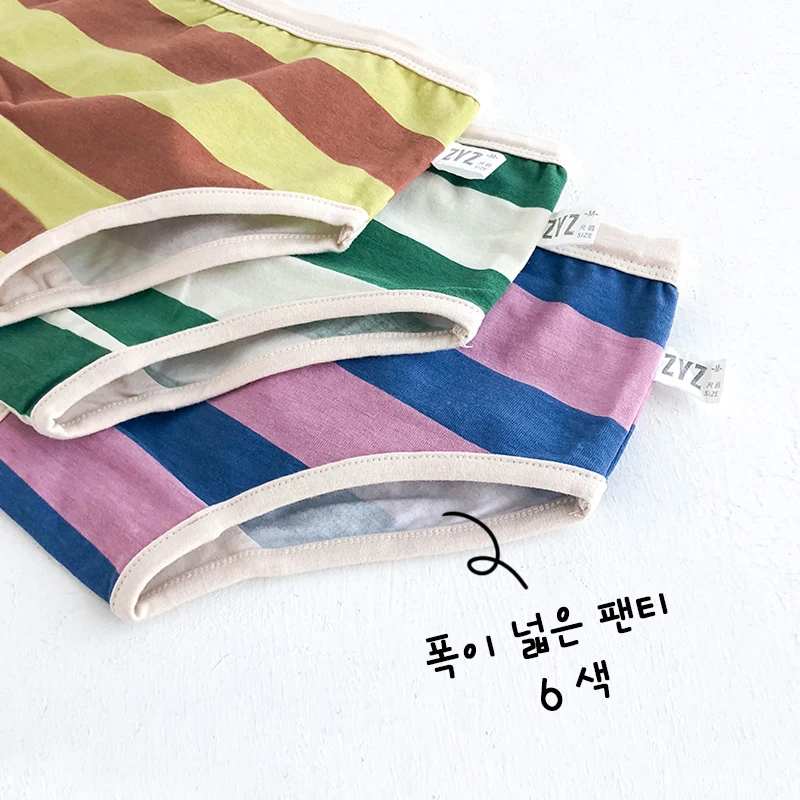 Young Children Cotton Reusable Panties Boxers For Boys Girls Shorts Baby Kawaii Cute Underwear Kids Briefs Stripe Underpants