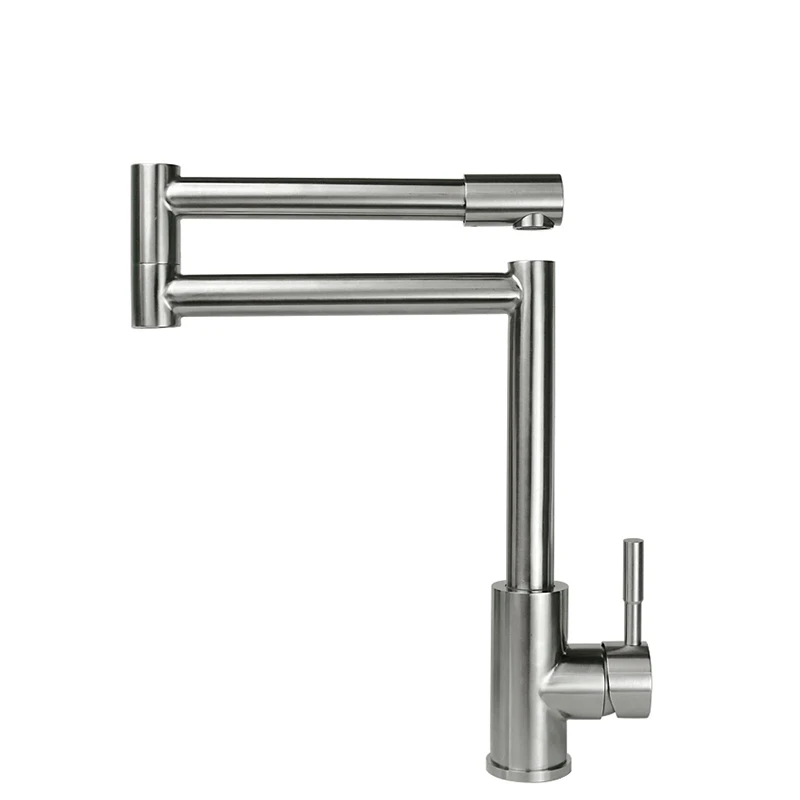 

304 stainless steel lead-free faucet hot and cold water kitchen sink faucet folding vegetables pots faucets