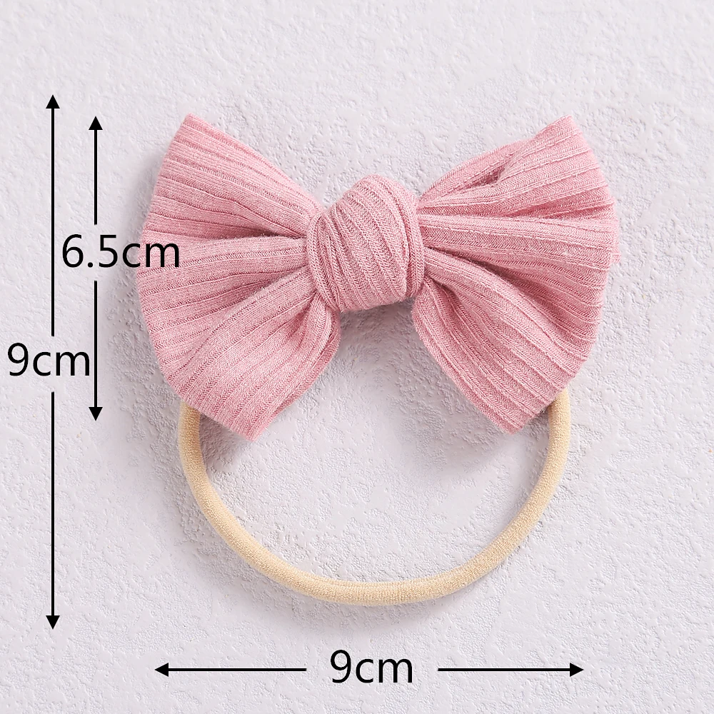 Rib Baby Bow Headbands for Girls Soft Elastic Children Hair Band Baby Hair Tie Baby Girl Headband Newborn Baby Hair Accessories