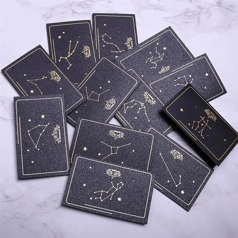 Creative DIY Fashion Card Paper Greeting Card Set All-Purpose Constellation Pattern Thank You Card Holiday Card Festival Gifts