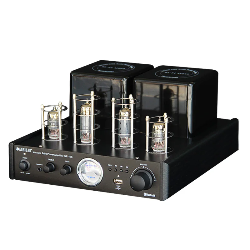 

Latest 40w*2 NE10S Bluetooth amp USB MP3music player 80W 2.0 channel 6F1 + 6P1 tube Home HIFI tube amplifier