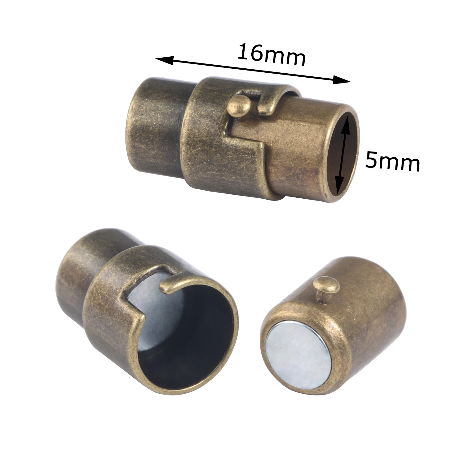 5Sets Metal Strong Magnetic Clasps for DIY Jewelry Making Leather Cord Bracelet Necklace Magnet End Clasp Connectors
