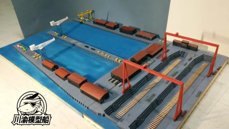 CY CY901 1/700 large aircraft carrier port military port dock building scene