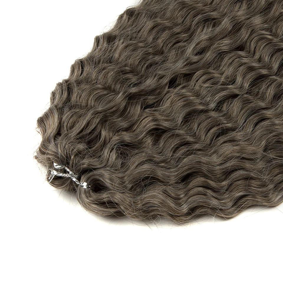 Ariel Hair Synthetic Twist Crochet Curly Hair 24 Zoll Water Wave Braid Hair Ombre Blonde Brown Deep Wave Flechten Haarverlängerung – Detail 17