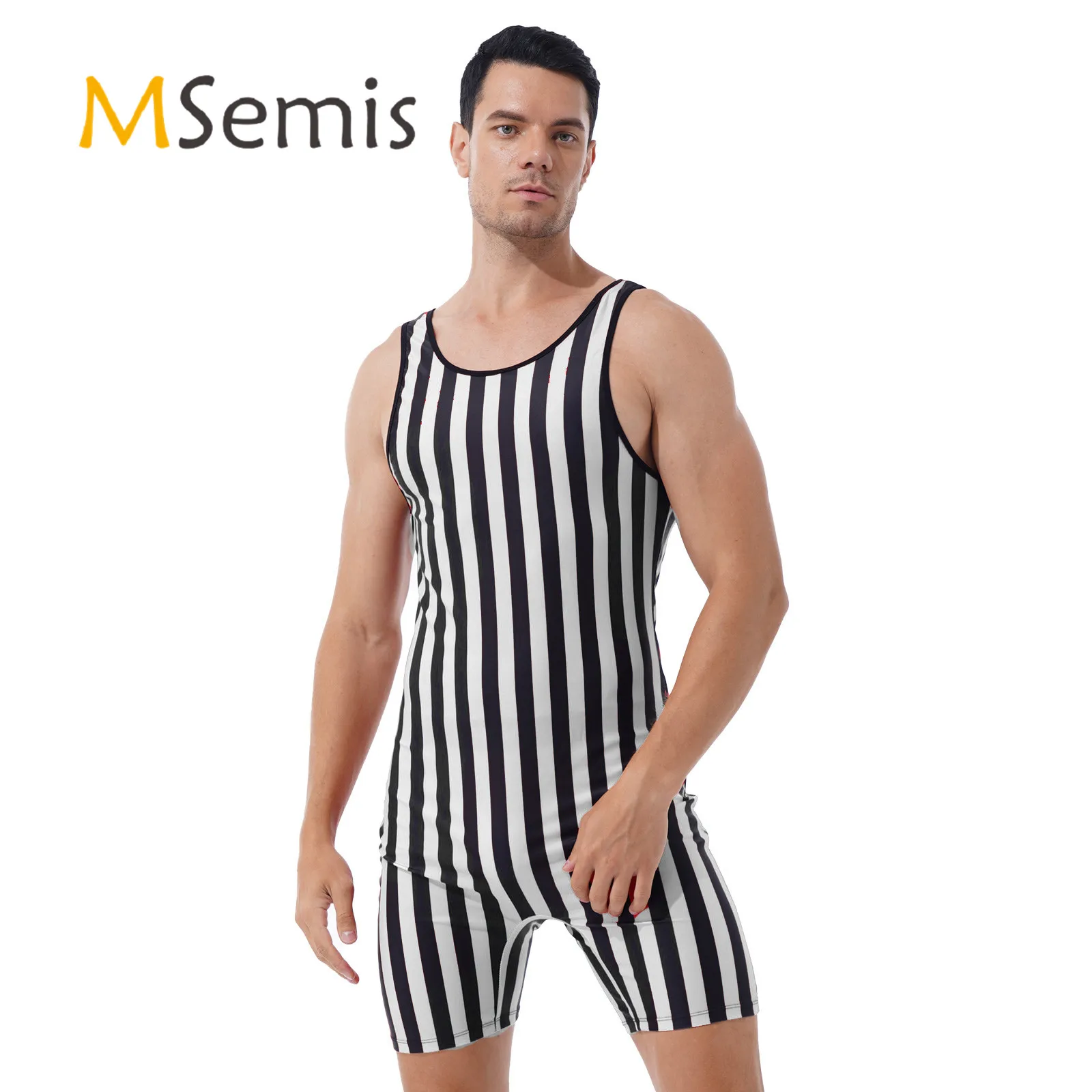 Swimwear Mens Wrestling Singlet Bodysuit Gymnastic Fitness Outfits Athletic Jumpsuit Weight Lifting Stretchy Leotard Workout