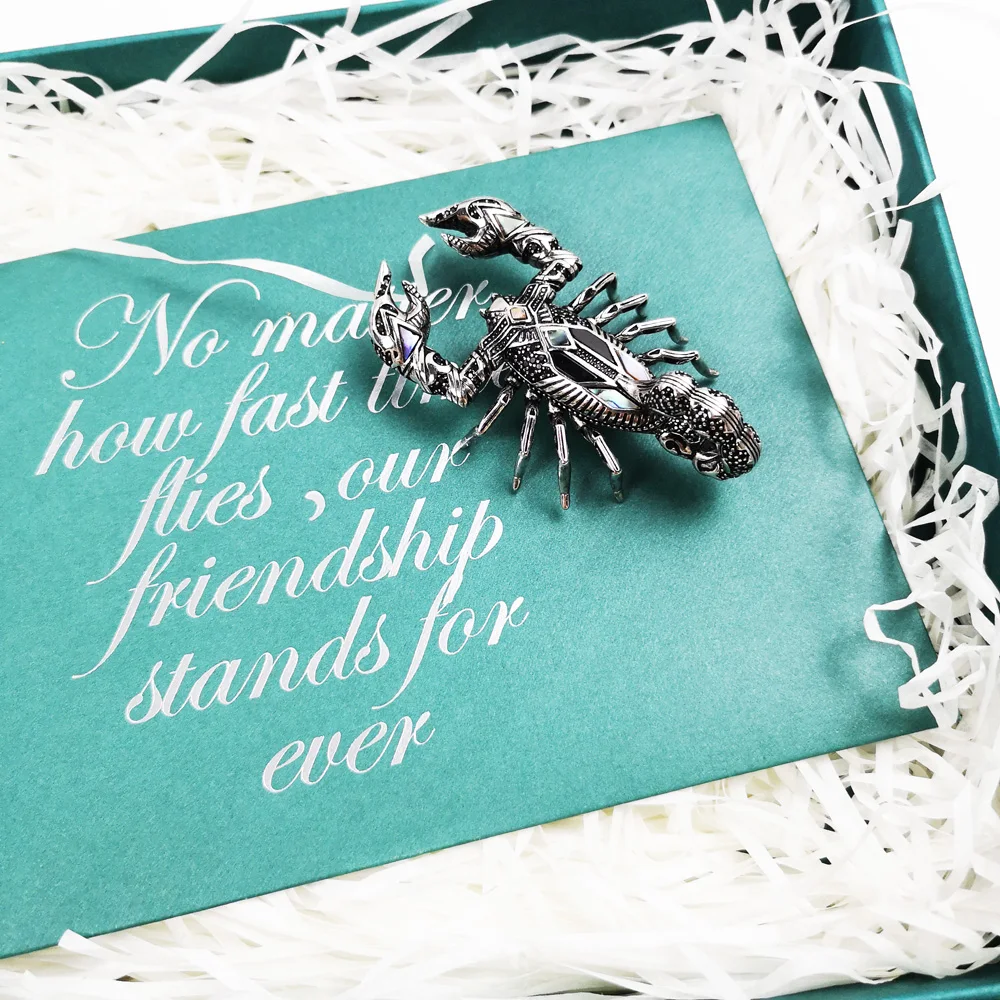 قلادة العقرب 925 فضة صالح قلادة 2021 جديد غرامة مجوهرات أوروبا بيجو المتمردين الشارع هدية قوية للرجال والنساء #5