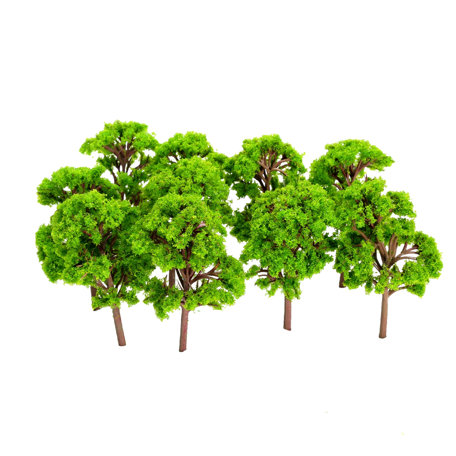 10pcs Plastic 12cm Trees Model Garden Wargame Train Railway Architectural Scenery Layout 1:75-100 Scale