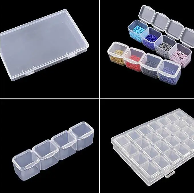 84/56 Grids Diamond Painting Accessories Box Rhinestone Embroidery Crystal Bead Organizer Storage Boxes Case Container Tools