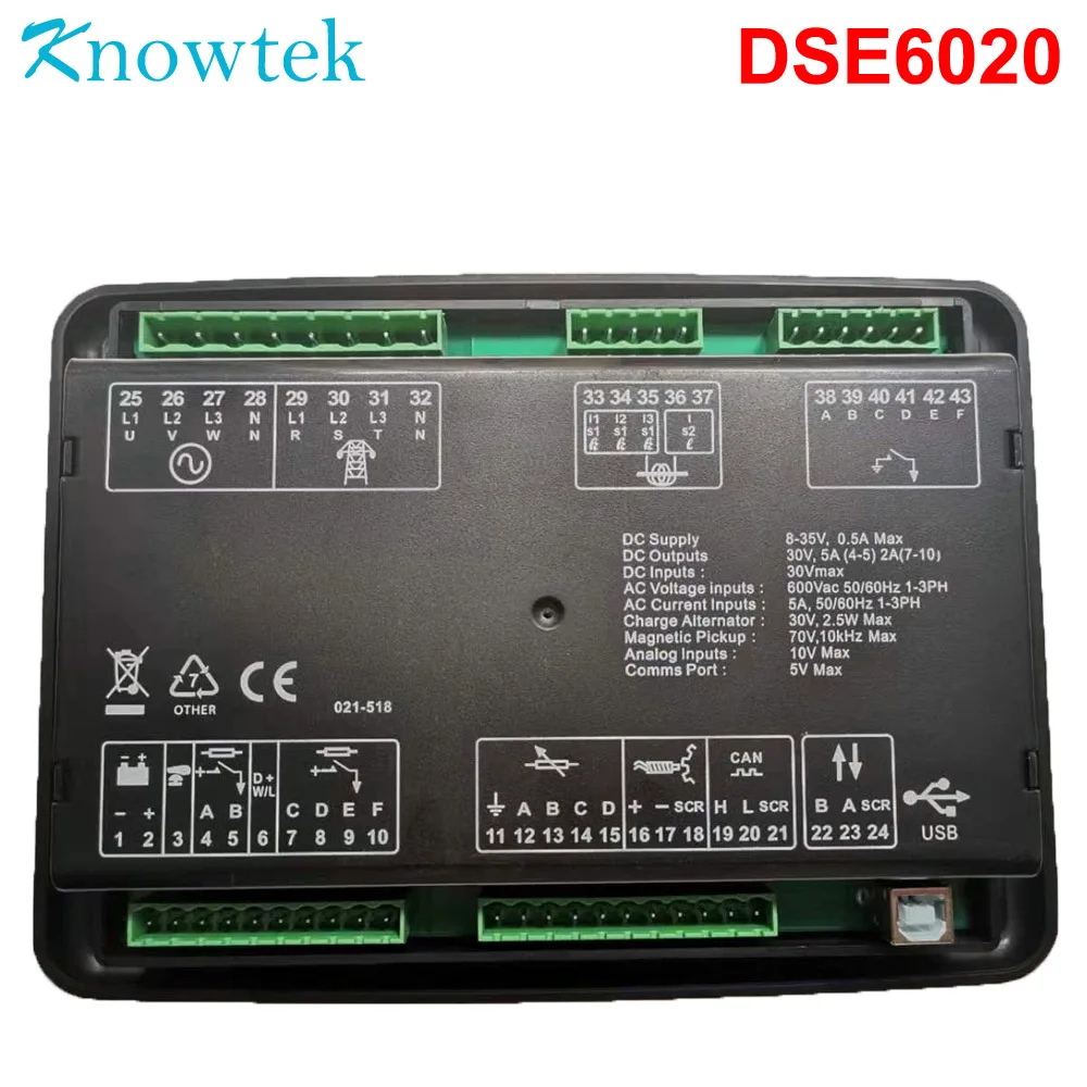 Imagem -04 - Controlador para Automóvel Amf Dse6020 Original Substituição Dse 6020 Mk2 Gerador Genset
