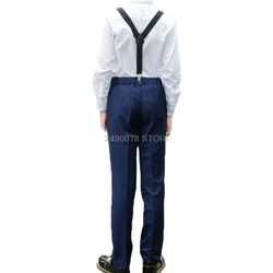 Trousers For Boys Student Straight Pants With Free Suspender Teenagers School Uniforms for Children Clothes 3-16 Years Vestidos