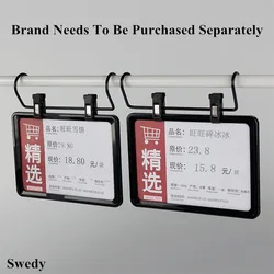 5 Pieces Supermarket Metal Sign Holder POP Hanging Hook Clip Fruit Vegetable Price Label Board Advertising Poster Hanger Frame