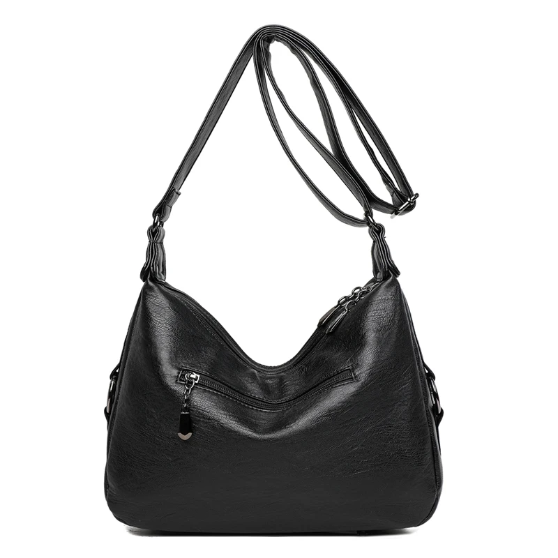 High Quality Women New Fashion Styles Designer Handbags Multi-pocket Shoulder Bags Soft PU Leather Casual Messenger Bag