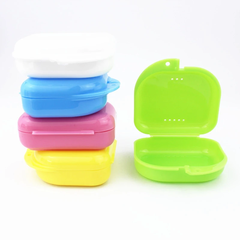 Y-kelin Dental Storage Box Organizer False Teeth Appliance Container Plastic Denture Case Oral Hygiene Supplies 5 Colors