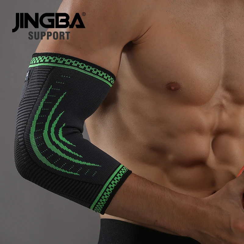 JINGBA SUPPORT 1PCS Compression Elastic Nylon Basketball Elbow brace support protector Volleyball Fitness Bandage Elbow pads