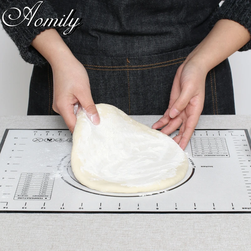 Amoliy Silicone Baking Mat Kneading Pad Flour Rolling Mat Kneading Dough Pad Baking Pastry Bakeware Liners Baking Accessories