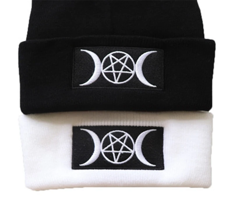 Newest Gothic Beanies 100% Cotton Cartoons Warm Winter ski Warm Knitted Hat Skullies Beanie Unisex fashion outdoor Casual hats