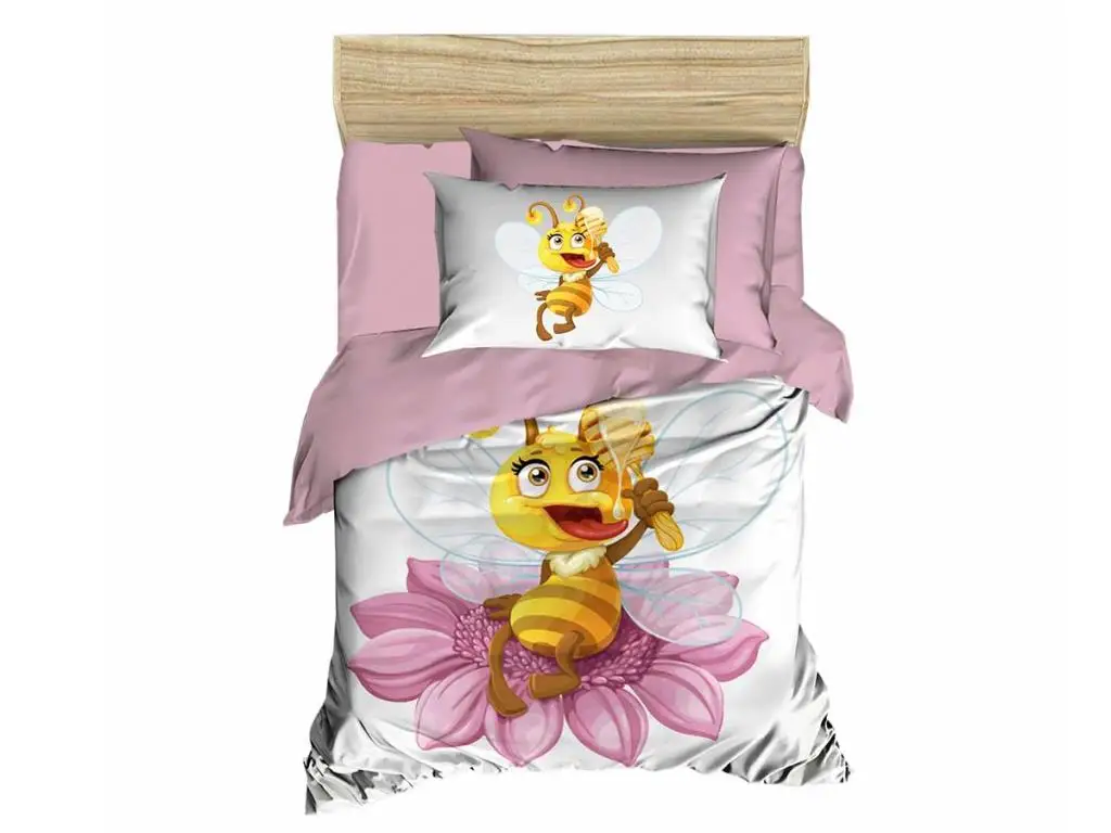 Digital Printed 3d Baby Duvet cover set Bee Powder