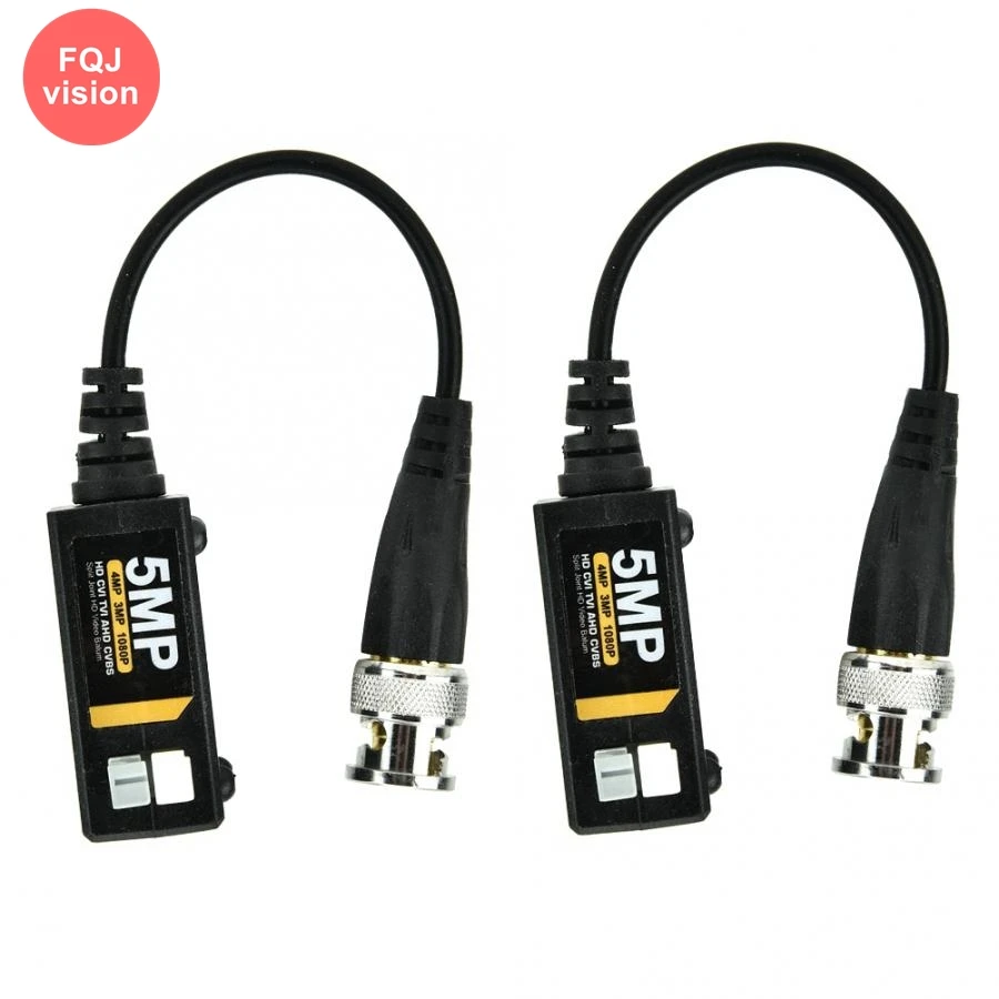 5 Pairs 5MP Passive Video Balun BNC Connector Split Twisted Transmission Signal UTP CAT5/5E Transceiver for AHD Camera