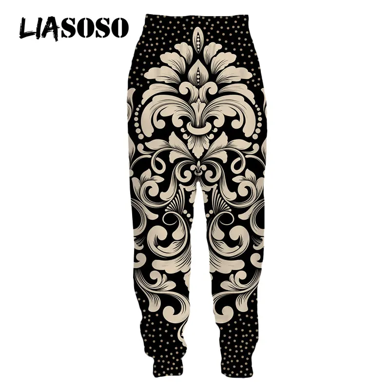 

LIASOSO 3D Print Baroque Floral European Royalty Noble Luxurious Sweatpants Casual Women Men's Trousers Jogging Oversized Pants