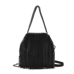 Vintage Fashion Cool Punk Designer Small Flap Bag Bags Women's Handbags 2021 New Metal Fringe PU Leather Women Shoulder Bags